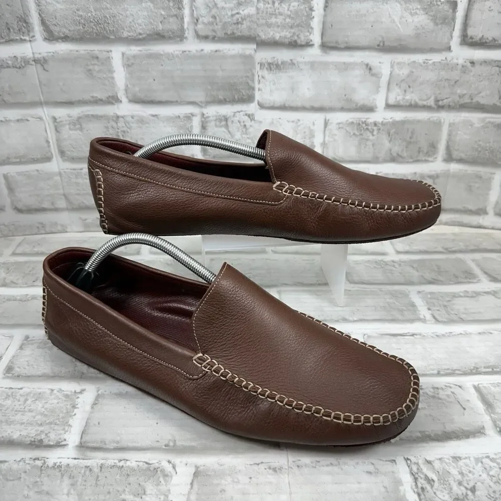 Cole Haan Somerset Venetian Driver Men's Size 12 Brown Leather Slip On Loafers